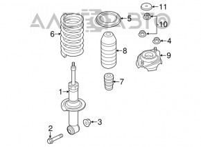 Пружина задняя левая Subaru Forester 14-16 SJ 2.0
