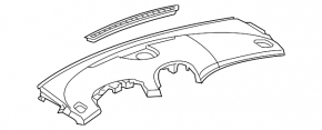 Торпедо передняя панель без AIRBAG Chevrolet Malibu 13-15 черная