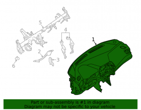 Торпедо передняя панель без AIRBAG Nissan Maxima A36 16-18 черн S, SV, SL, Platinum, потептости
