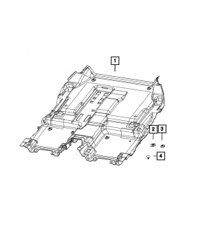 Pardoseală al doilea rând de scaune Jeep Grand Cherokee WL 21-25 negru, lung
