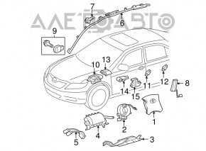 Датчик подушки безопасности дверь левый Toyota Camry v40