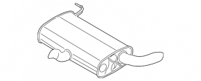 Глушитель задняя часть с бочкой Ford C-max MK2 13-18