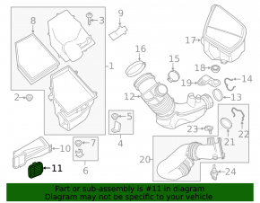Решетка воздухоприемника BMW 5 G30 17-23 2.0T, 3.0T, 530e hybrid