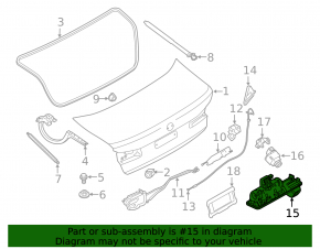 Ручка двери багажника с кнопкой BMW X5 G05 19-26 под камеру, с креплением камеры