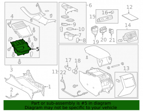Бокс карман центральной консоли Toyota Avalon 13-18