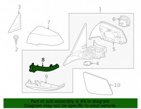 Repetitor semnalizare oglindă stânga BMW X2 F39 18-23