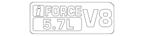 Эмблема-надпись "V8 5.7 iForce" двери багажника Toyota Sequoia 08-17