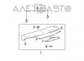 Спойлер двери багажника Lexus RX300 RX330 RX350 RX400h 04-08