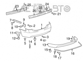 Губа заднего бампера Toyota Camry v40 SE