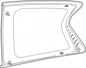 Fereastra din sticla opaca spate stanga Infiniti JX35 QX60 13- defect crom