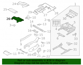 Scaun șofer Audi Q3 83A 19-25 cu airbag, electric, încălzit, piele maro