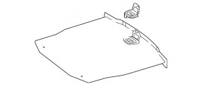 Пол багажника Mercedes W213 E 300/350 17-23 черный