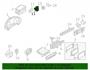 Кнопка Trip Odometer Reset и выдвижения монитора Audi A6 C7 12-18
