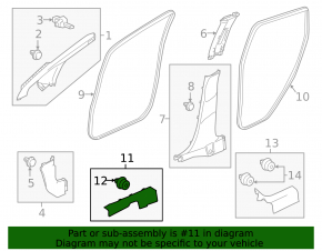 Накладка порога передняя правая Honda HR-V 16-22 черн