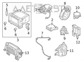 Unitate principală Kia Niro 17-19 HEV, PHEV cu crom montat pe slider