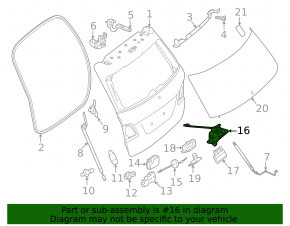 Ручка двери багажника Mercedes GLA 16-15 без камеры