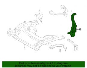 Цапфа передняя левая BMW 7 G11 G12 16-19 RWD