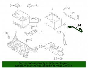 Клемма минусовая Audi A3 8V 17-20 2.0T
