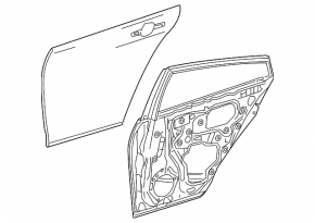 Дверь голая задняя левая Toyota Prius 50 16-18
