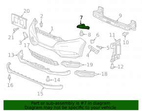 Крепление переднего бампера левое Honda HR-V 19-22