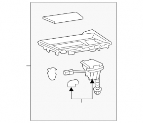 Ornamente consolă centrală Lexus UX200 UX250h 19-22 cu brichetă, negru