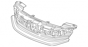 Основа решетки радиатора grill Honda Accord 16-17