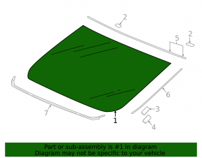 Стекло заднее Honda Accord 18-22