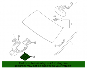 Capac oglindă interioară Mercedes GLE 350 450 20-23, piesă mică, negru