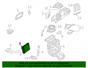 Радиатор отопителя печки Mercedes W167 GLE 350 450 20-26