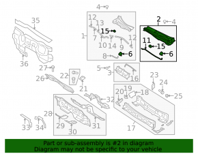 Решетка дворников пластик левая Mazda6 09-13