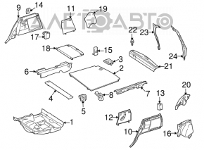 Пол багажника Mercedes W164 ML беж