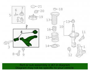 Рычаг нижний передний левый Toyota Prius 50 16-22