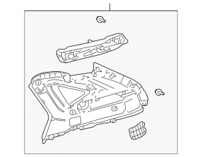 Capacul spate al barei superioare dreapta Lexus RX300 RX330 RX350 RX400h 04-09 bej
