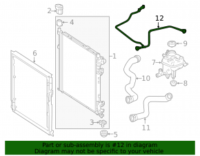 Патрубок системы охлаждения обратка бачок-радиатор Mercedes W166 ML 12-15 2.1d, 3.0d