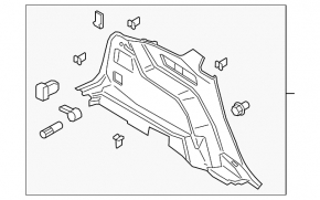 Обшивка арки левая Ford Edge 15-24 черн