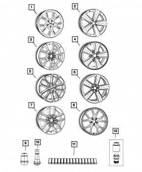 Диск колесный R18 Jeep Grand Cherokee WK2 11-16