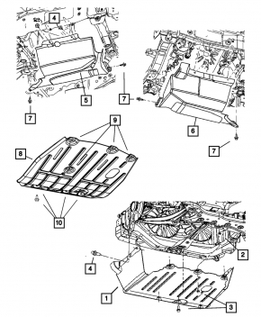 Защита двигателя Jeep Compass 11-16 2.4