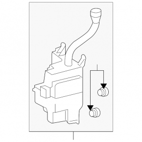 Бачок омывателя Lexus RX400h 06-08 с крышкой