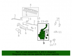 Бачок омывателя Lexus RX400h 06-08 с крышкой
