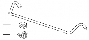 Stabilizatorul frontal Cadillac CTS 14- AWD 23,5