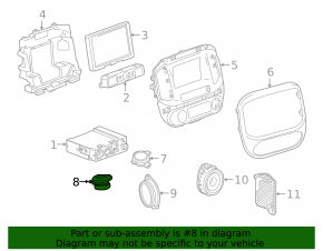 Динамик торпедный центральный Chevrolet Volt 16-19 Bose