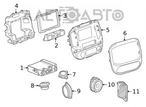 Динамик торпедный центральный Chevrolet Volt 16-19 Bose