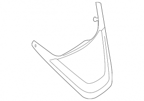 Накладка руля BMW X1 F48 16-22 нижняя часть, черная с хромом