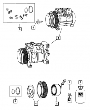 Компрессор кондиционера Dodge Grand Caravan 11-12 под печку 3 ряда