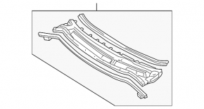 Решетка дворников пластик Toyota Sienna 04-10