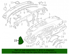 Накладка передней панели боковая правая Audi A6 C7 12-18 бежевая
