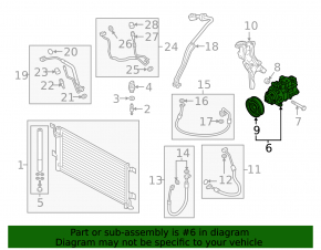 Компрессор кондиционера Audi A4 B9 17-25 2.0T R1234YF