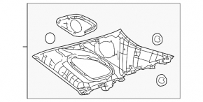 Накладка задней стойки верхняя правая Lexus RX350 RX450h 16-22 бежевая