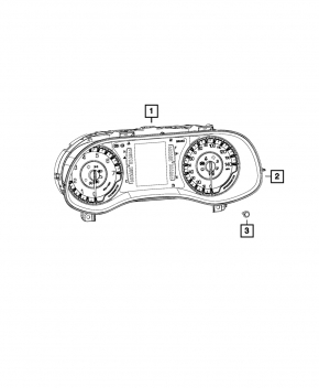 Щиток приборов Chrysler 200 15-15 малый дисплей 111к светлая окантовка, царапины
