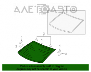Стекло заднее Honda Civic 4d 06-09